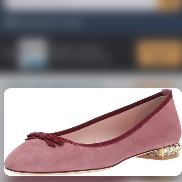 Hold! Kate Spade Melia pink suede ballet flat  9 - Picture 14 of 16